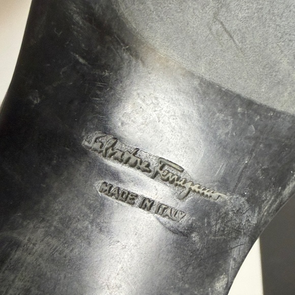 Salvatore Ferragamo Shoes Mens 7.5 US 8.5 Dark Brown Leather Wingtip Derby Dress - Picture 12 of 13